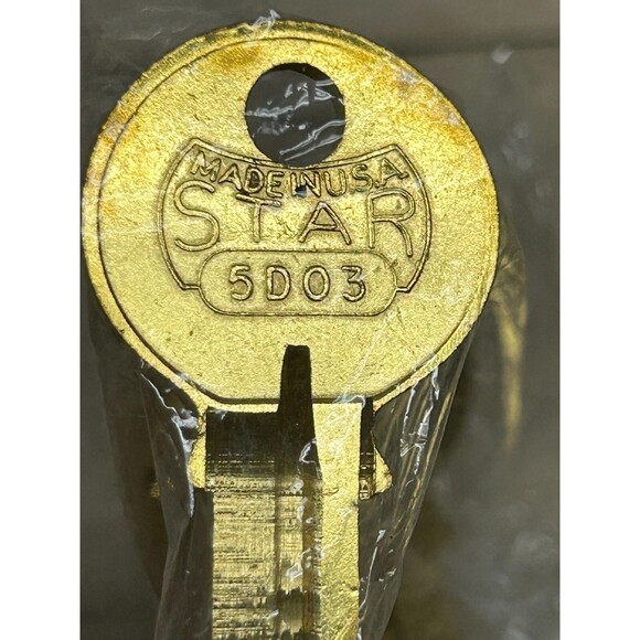 STAR Locksmith Supplies 5DO3 Brass Key Blanks Set Of 6 Made In USA - Picture 2 of 6